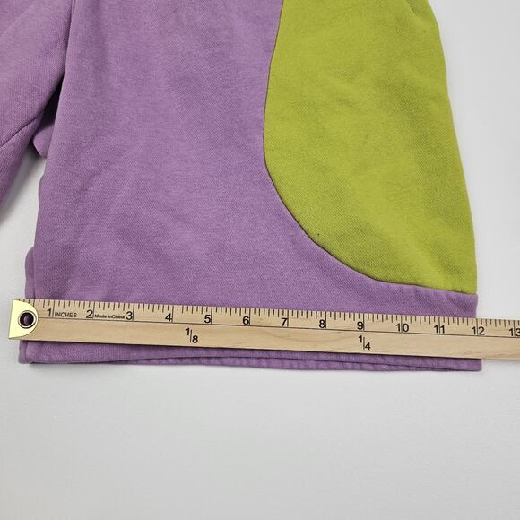 Nike Men Sportswear Color Clash Knit Sweat Shorts Men's S Green/Purple Fleece - Picture 9 of 11